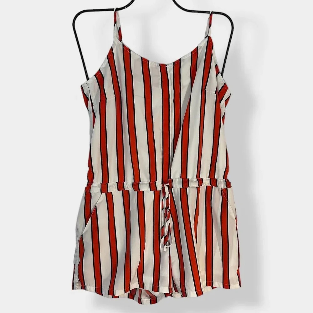 Peach Love California Striped Romper S
